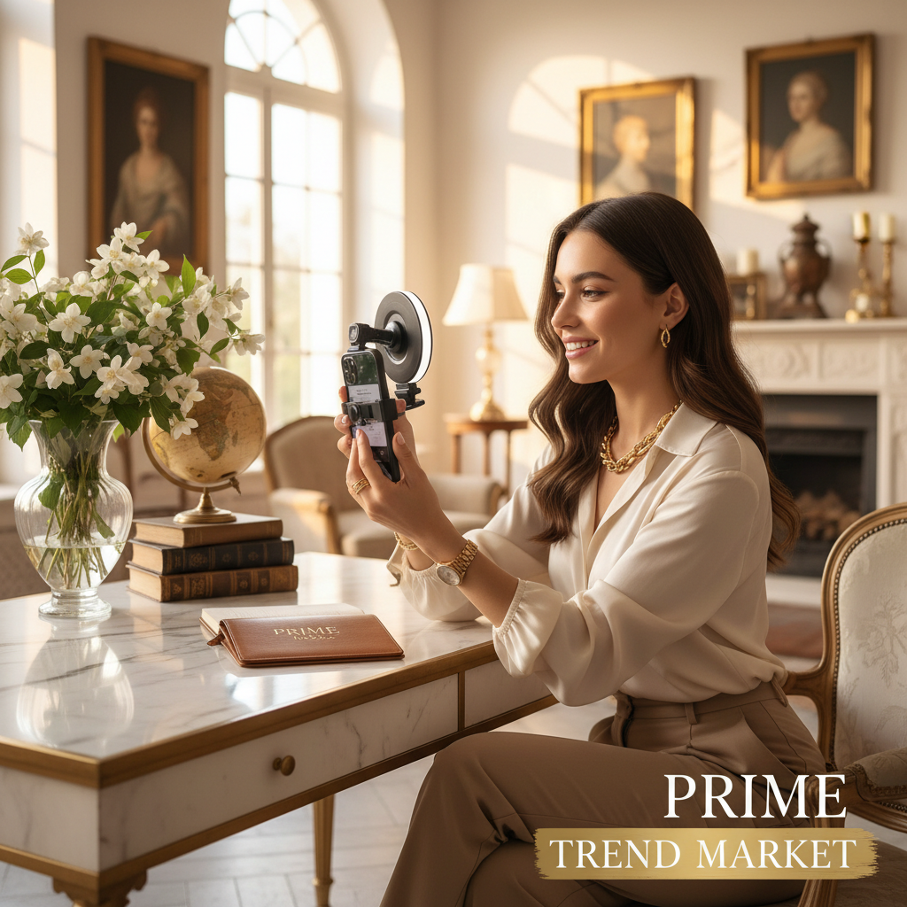 Luxury Pro Creator Smartphone Lens Kit with LED Fill Light — Wide Angle, Macro & Fisheye | 4K HD — Prime Trend Market