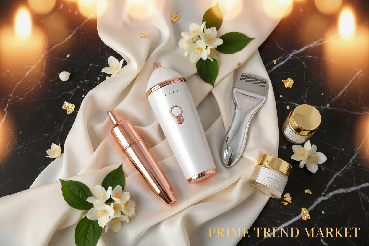 Luxury Full Facial Routine Kit | LED Therapy + Pore Vacuum + Skin Scrubber — Complete 3-in-1 Beauty Bundle — Prime Trend Market