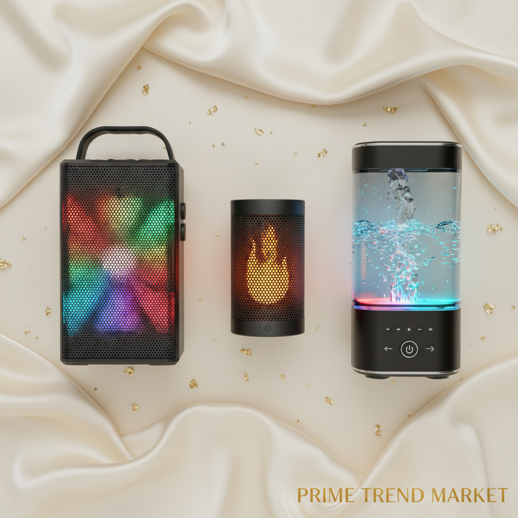 Party Host Bundle | LED Flame Speaker + RGB Party Speaker + Dancing Water LED Speaker — Eliza & Tuan