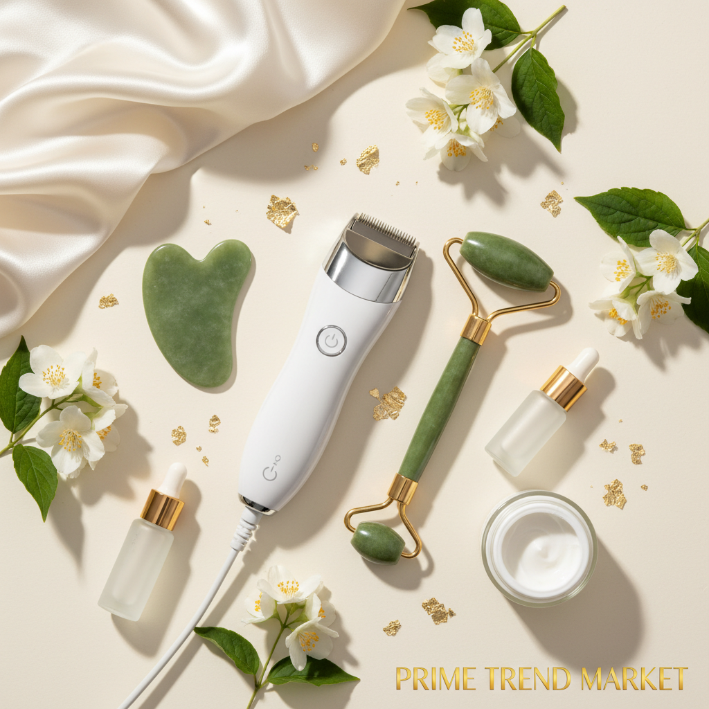 Deep Cleanse & Sculpt Bundle | Ultrasonic Skin Scrubber + Crystal Jade Roller Spa Set — Prime Trend Market