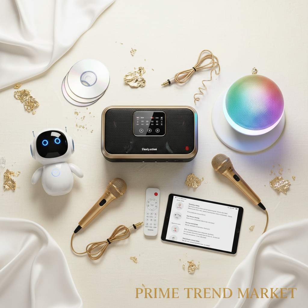 Home Karaoke Bundle | Karaoke Speaker + RGB Party Speaker + AI Robot Smart Speaker — Prime Trend Market