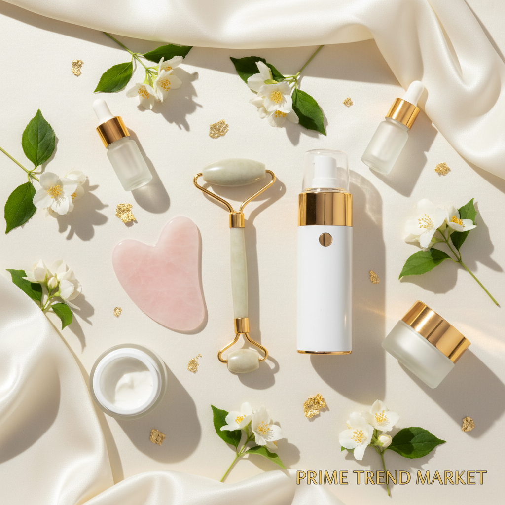 Complete Glow Ritual Bundle | Crystal Jade Roller Spa Set + Nano Mist Facial Sprayer — Prime Trend Market