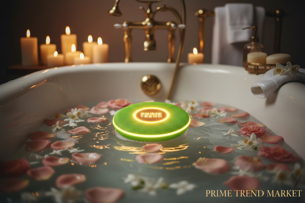 Waterproof Floating Bluetooth Speaker — Glowing Logo, TWS, BT 5.0, Pool & Outdoor Speaker, 3 Colors — Eliza & Tuan