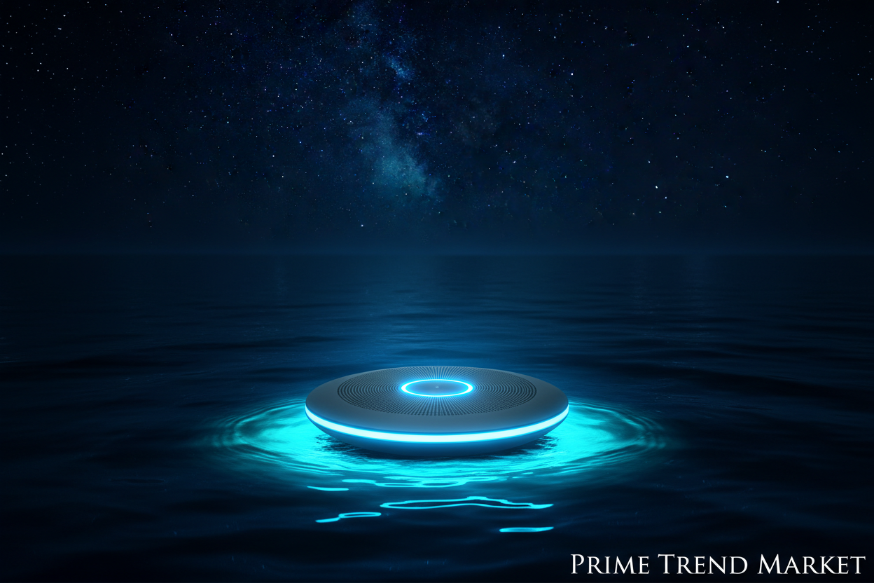 Waterproof Floating Bluetooth Speaker — Glowing Logo, TWS, BT 5.0, Pool & Outdoor Speaker, 3 Colors — Eliza & Tuan