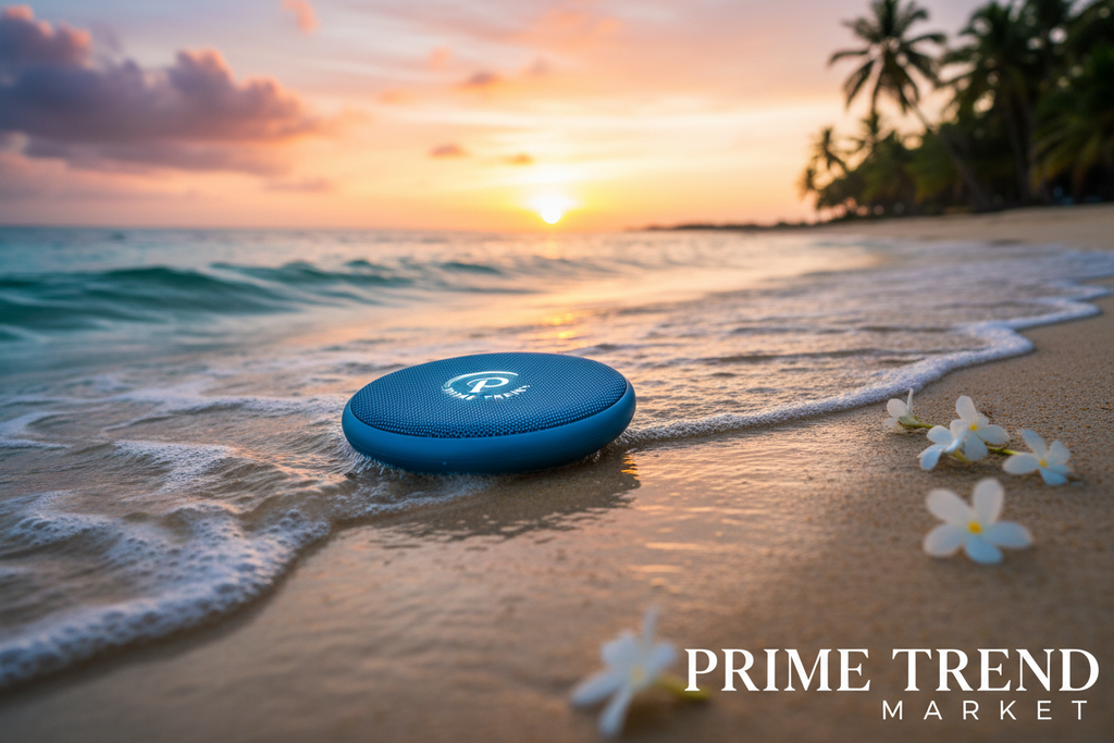 Waterproof Floating Bluetooth Speaker — Glowing Logo, TWS, BT 5.0, Pool & Outdoor Speaker, 3 Colors — Eliza & Tuan