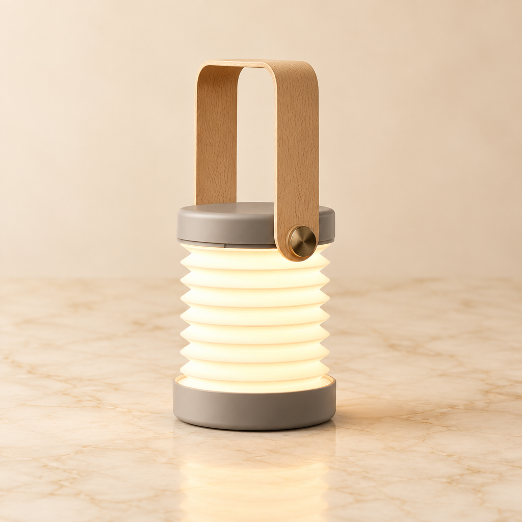 Foldable LED Lantern Night Light — Touch Dimmable Portable Table Lamp | USB Rechargeable Home Decor