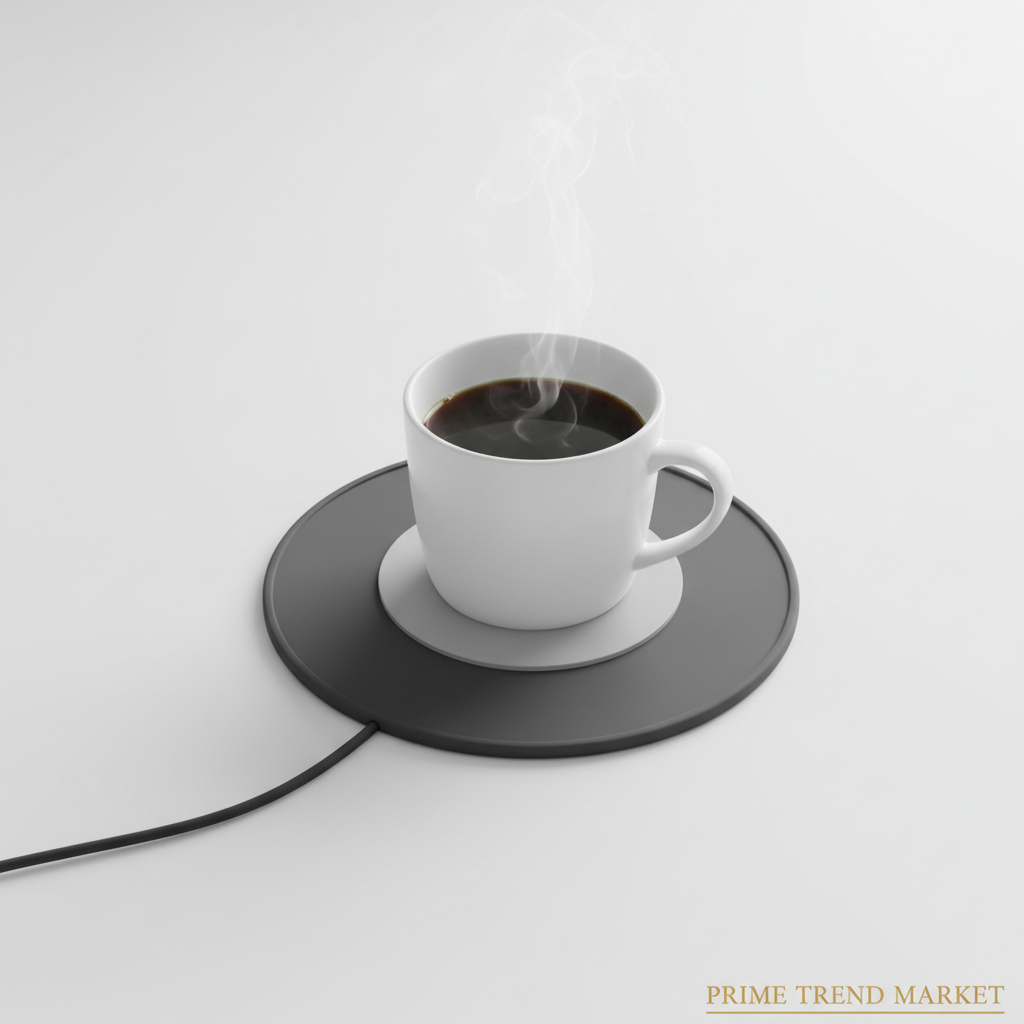 Electric Coffee Mug Warmer & Beverage Heating Pad — Auto Shut-Off Desktop Cup Warmer for Home & Office