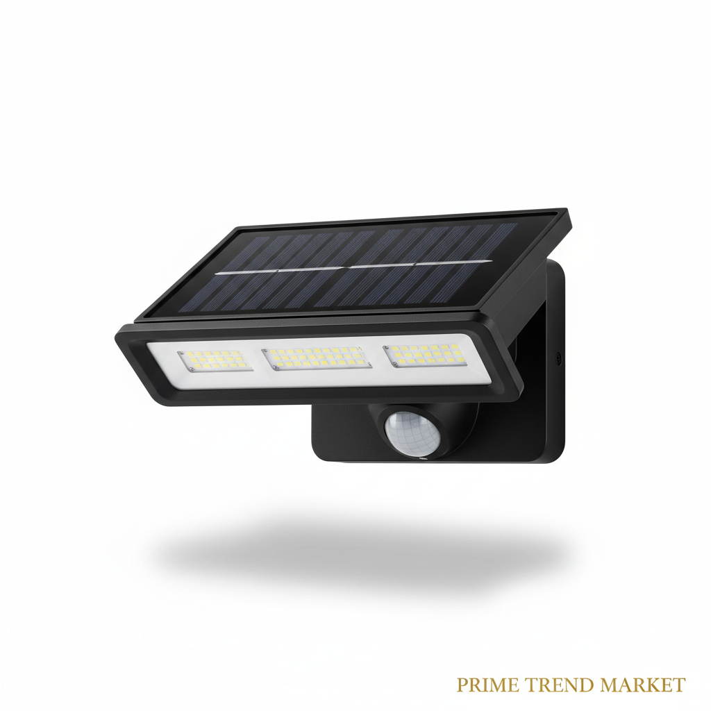 Solar LED Wall Light — 100 LED Motion Sensor Outdoor Security Light, Waterproof, 3 Modes