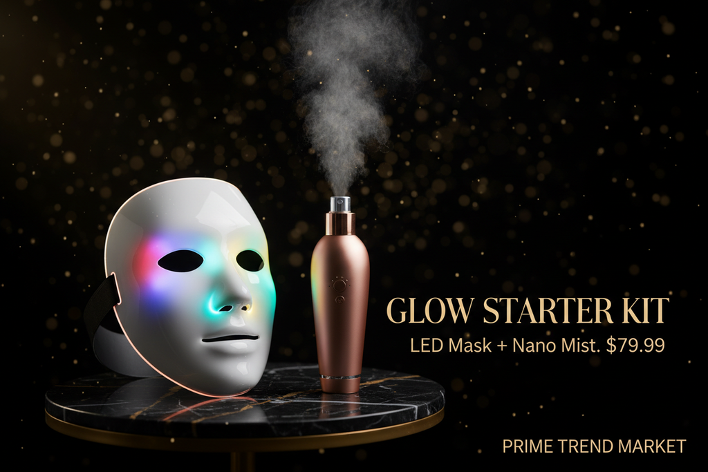 Glow Starter Kit | LED Mask + Nano Mist Sprayer — Prime Trend Market