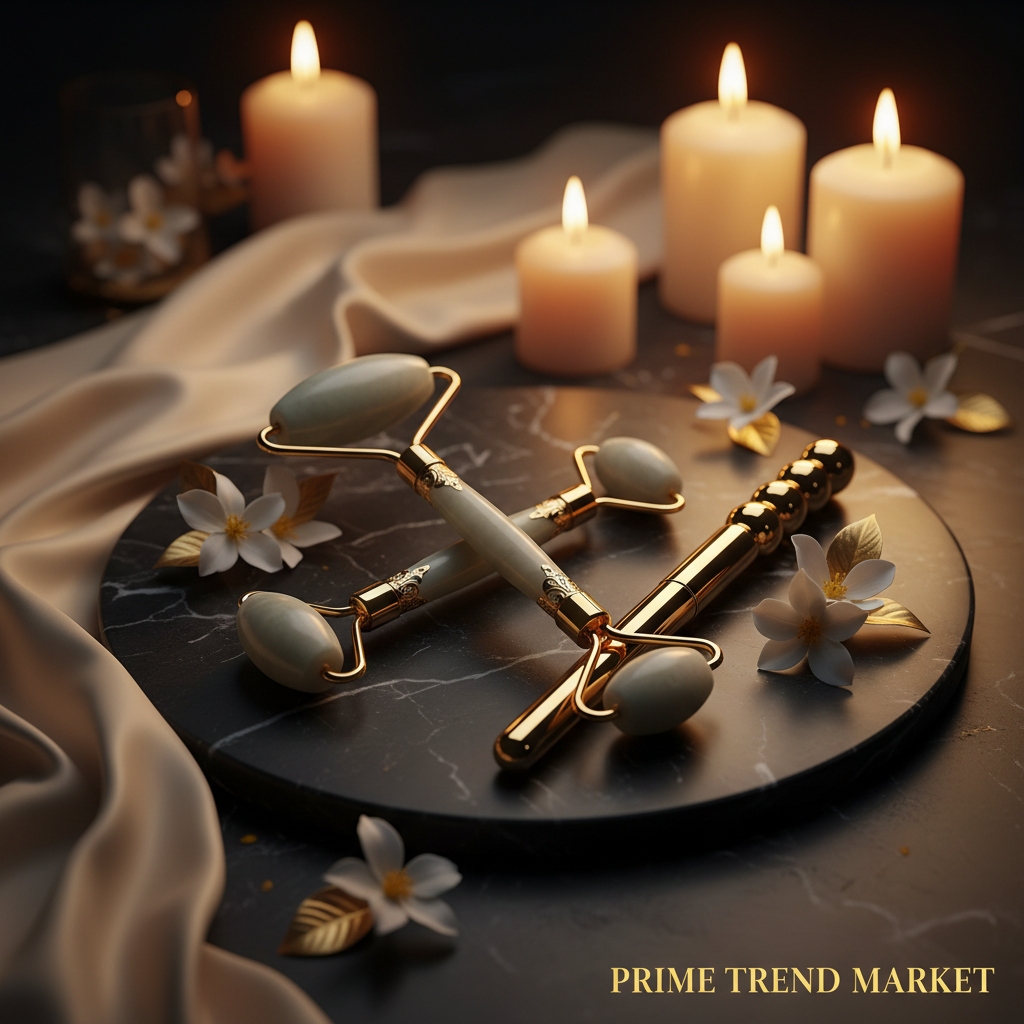 Anti-Age Spa Collection | Crystal Jade Roller Set + Germanium Stone Beauty Wand — Prime Trend Market