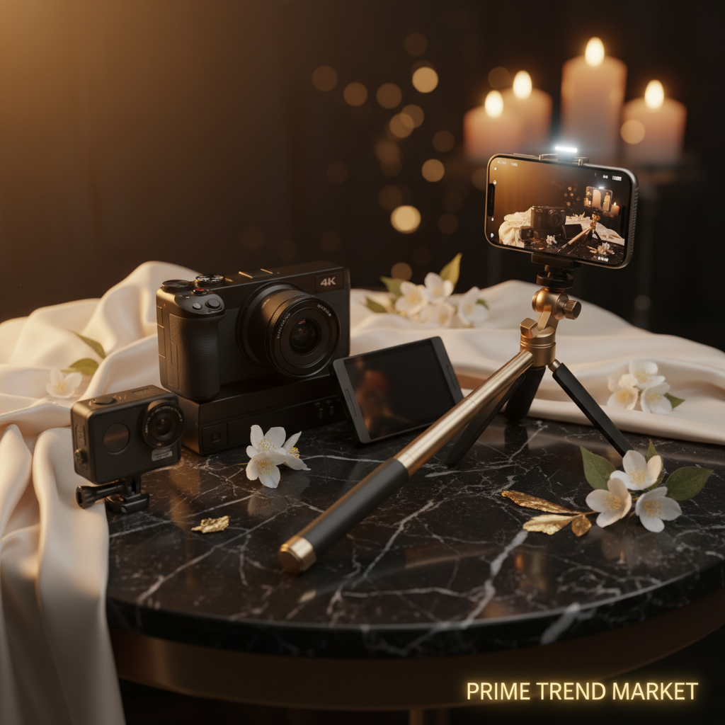 Content Creator Pro Bundle | 4K Vlogging Camera + Action Camera + Selfie Stick Tripod — Prime Trend Market
