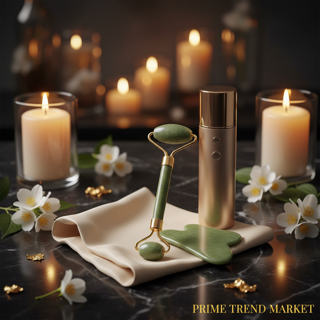 Complete Glow Ritual Bundle | Crystal Jade Roller Spa Set + Nano Mist Facial Sprayer — Prime Trend Market