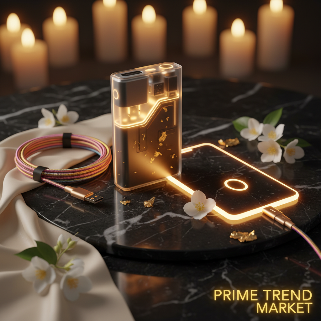 Phone Creator Bundle | 66W RGB Charging Cable + LED Magnetic Cable + Transparent Power Bank — Prime Trend Market