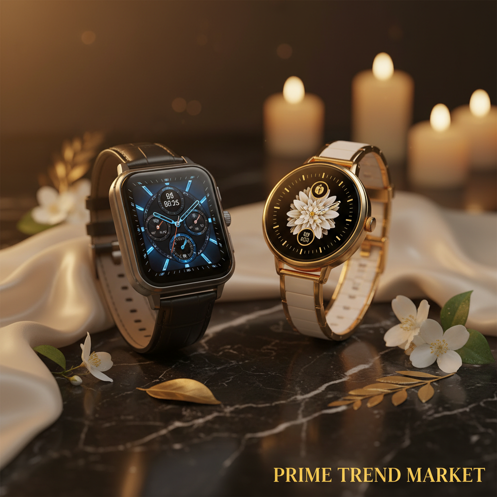 His & Hers Watch Bundle | Full Touch Smartwatch + ZD5UM AI Smart Watch — Prime Trend Market