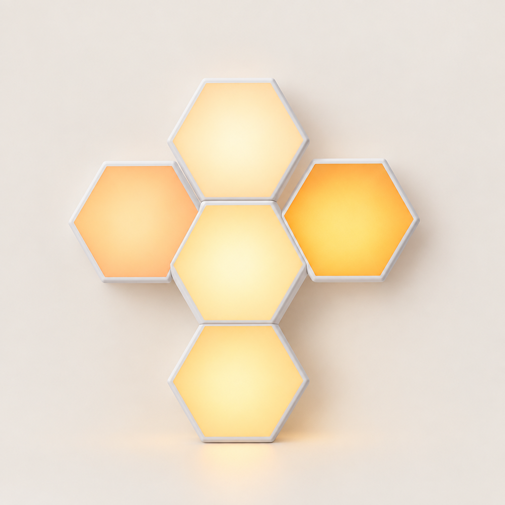 Hexagon LED smart light panels