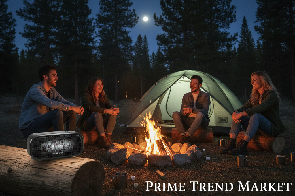Outdoor Bluetooth Hiking Speaker — Ultra-Lightweight, Portable Subwoofer for Camping & Running — Eliza & Tuan