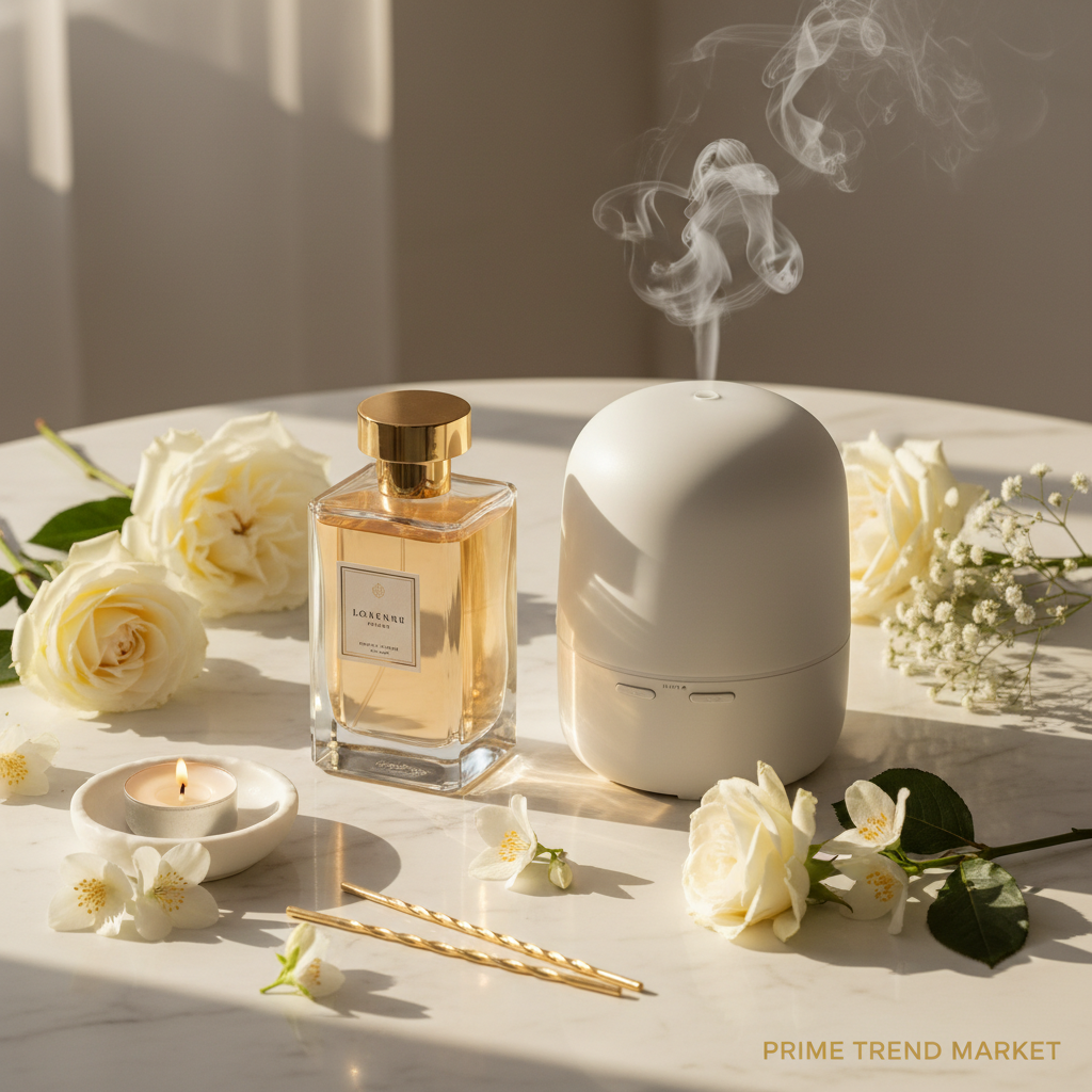 Home & Her Fragrance Bundle | Women's EDP + Hotel Lobby Aroma Diffuser — Prime Trend Market