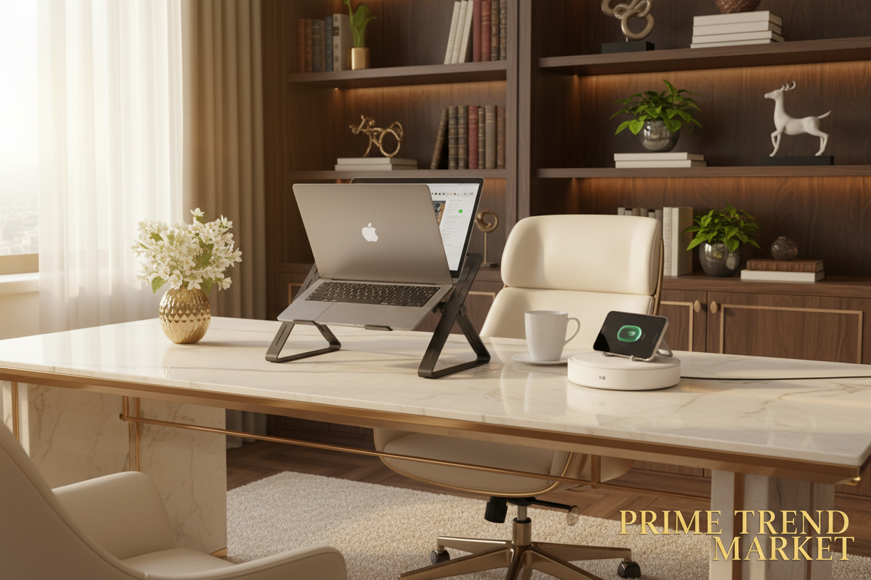 Work From Home Bundle | Smart Mug Warmer + Foldable Laptop Stand — Prime Trend Market