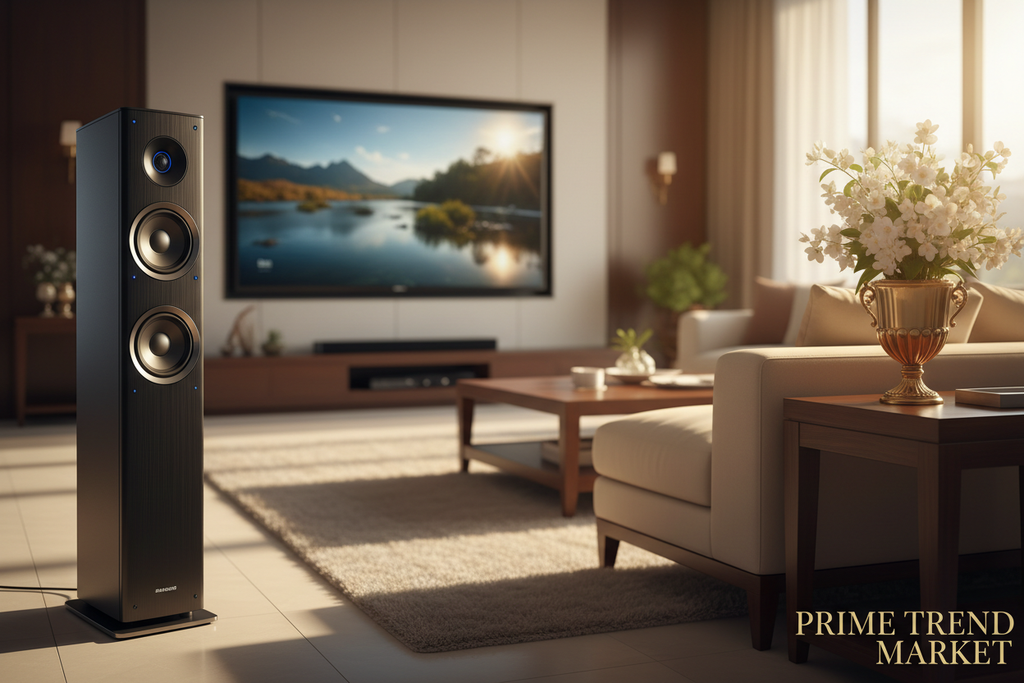Home Theater Bluetooth Speaker System — 330mm & 550mm, Remote Control, Deep Bass, Black — Eliza & Tuan