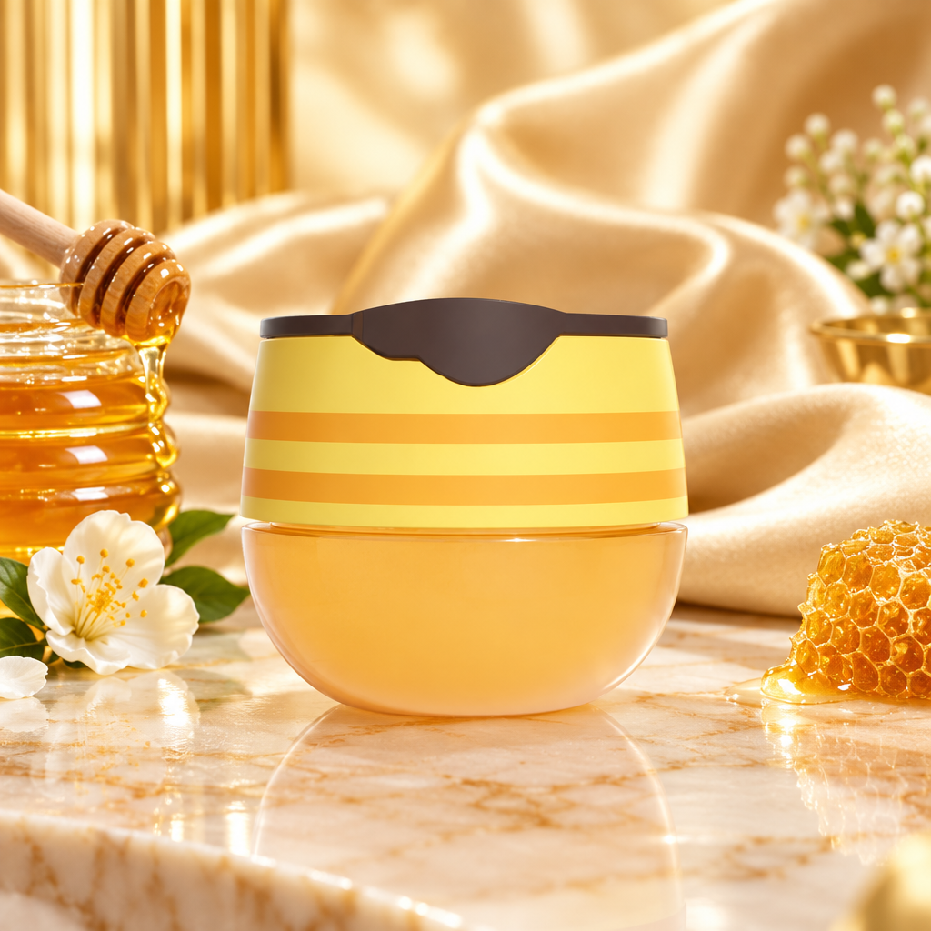 Honey lip mask container