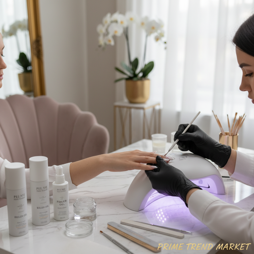Gel Nail Extension Kit — Builder Gel + Fiber Gel Set + UV LED Lamp — Prime Trend Market