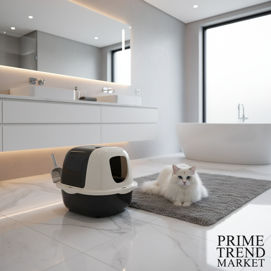Premium Cat Litter Box With Shovel — Modern Design, Easy Clean, Fast Shipping — Prime Trend Market