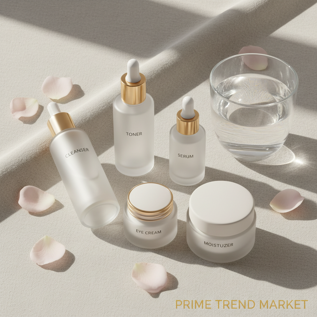 Complete Skincare Ritual Set — Cleanser + Toner + Serum + Eye Cream + Moisturizer — Prime Trend Market