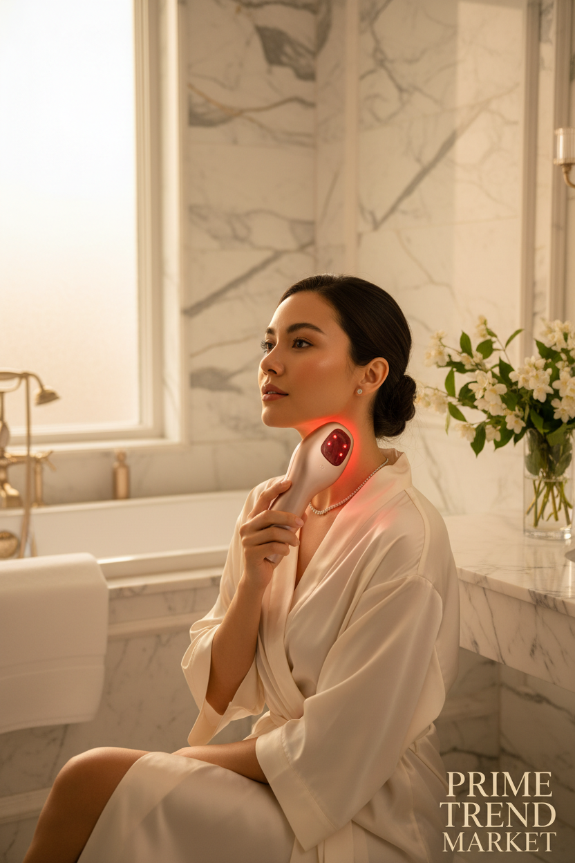 Glow & Lift Duo Bundle | IFT Red Light Face & Neck Lifting Massager + EMS Microcurrent Facial Wand — Prime Trend Market