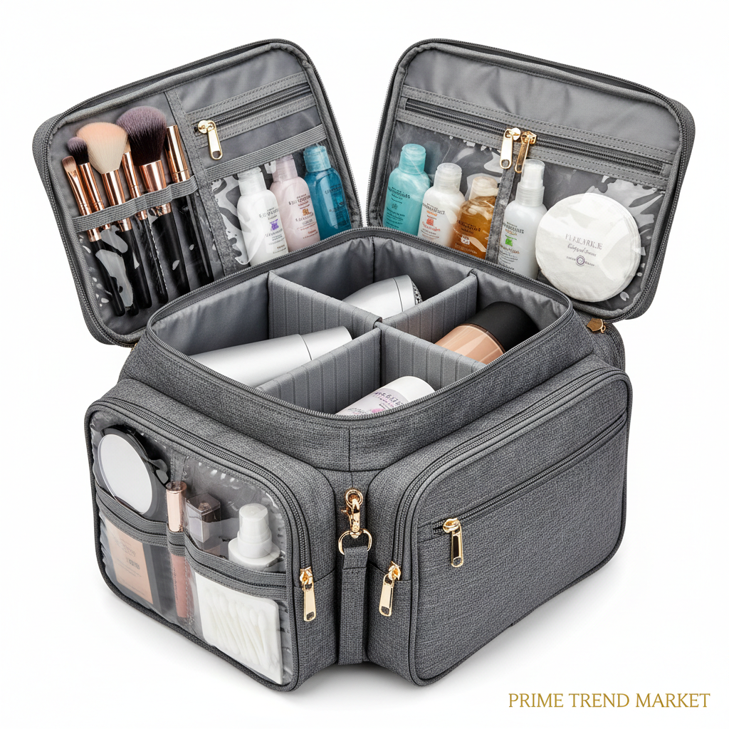 Large Capacity Travel Cosmetic Bag — Multifunction Makeup & Toiletry Organizer — Prime Trend Market