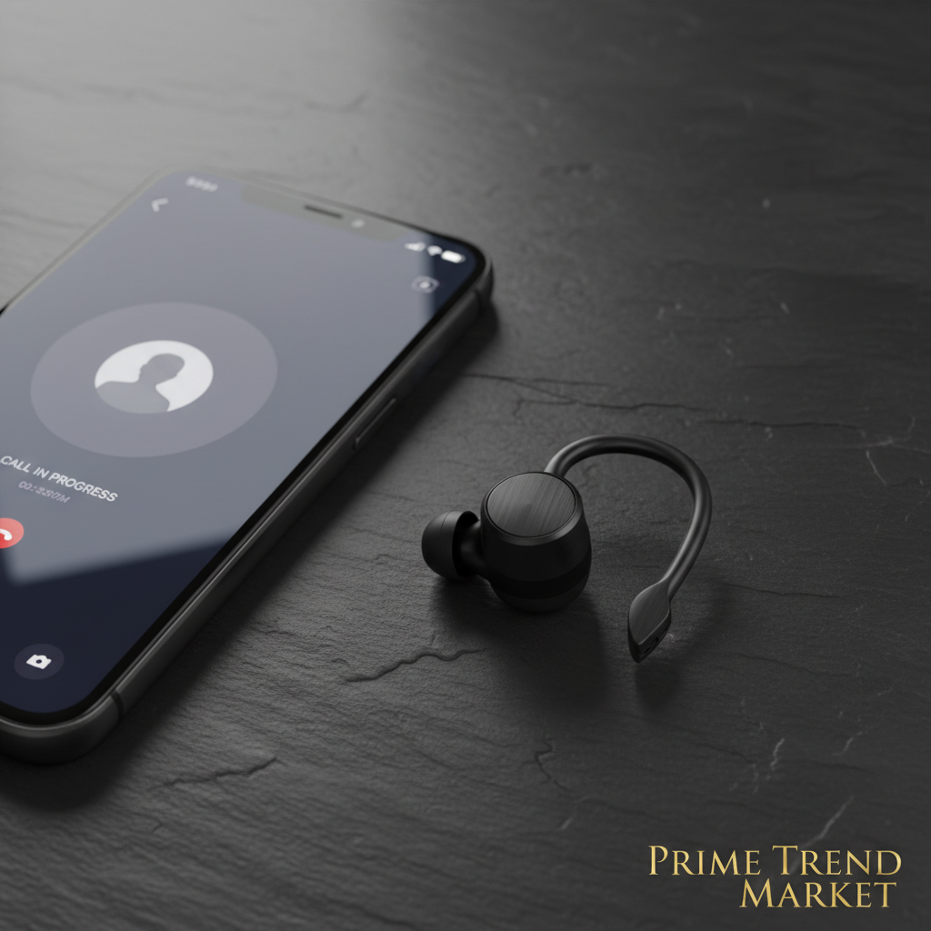 Wireless Bluetooth 5.0 Earpiece | Hook Headset | Noise Cancelling | Fits Left & Right Ear — Prime Trend Market