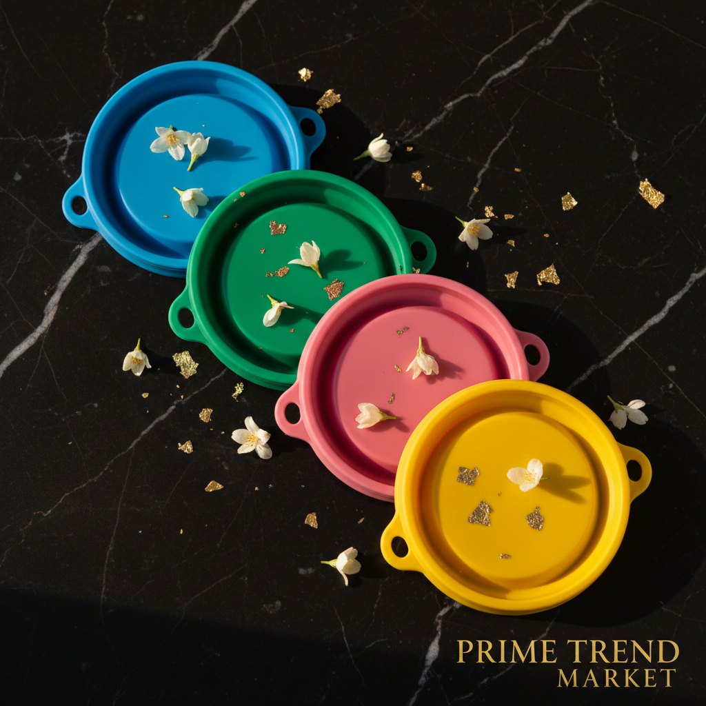 3-in-1 Collapsible Pet Travel Bowl — Slow Feeder, Suction Cup & Collar Hook — Prime Trend Market
