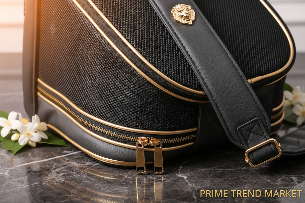 Luxury Foldable Pet Backpack Carrier – Breathable Mesh Travel Bag for Cats & Dogs — Prime Trend Market