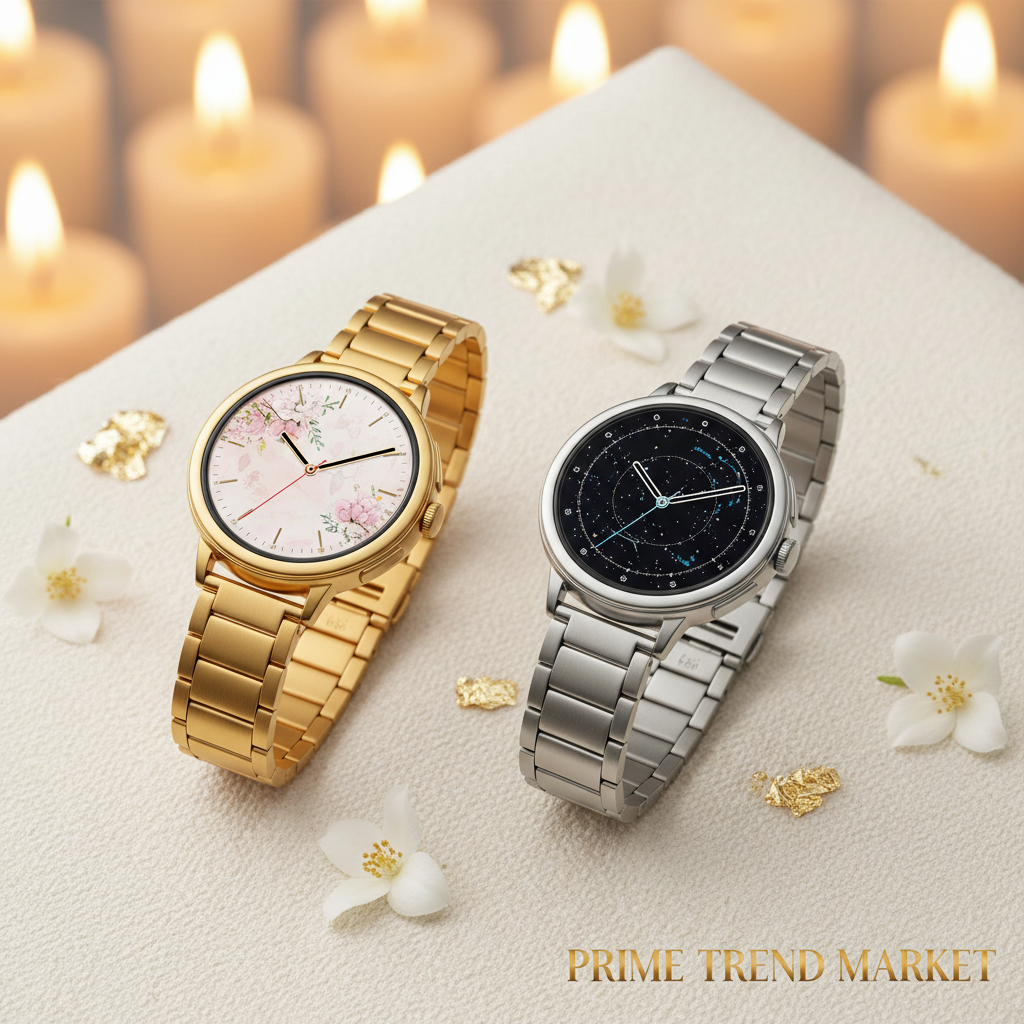 Luxury Women's Bling Smartwatch — Menstrual Cycle, Heart Rate, Remote Photography & More — Prime Trend Market