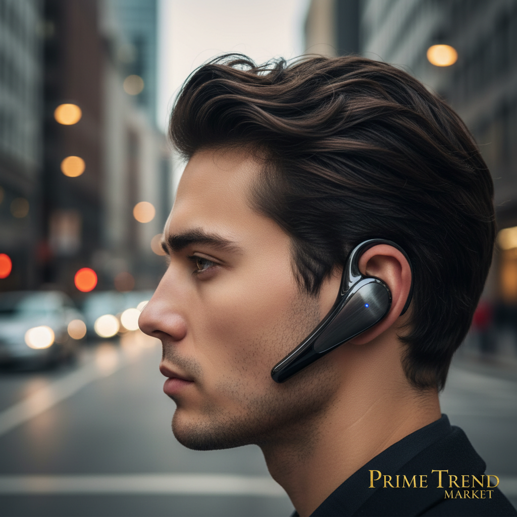 Wireless Bluetooth 5.0 Earpiece | Hook Headset | Noise Cancelling | Fits Left & Right Ear — Prime Trend Market