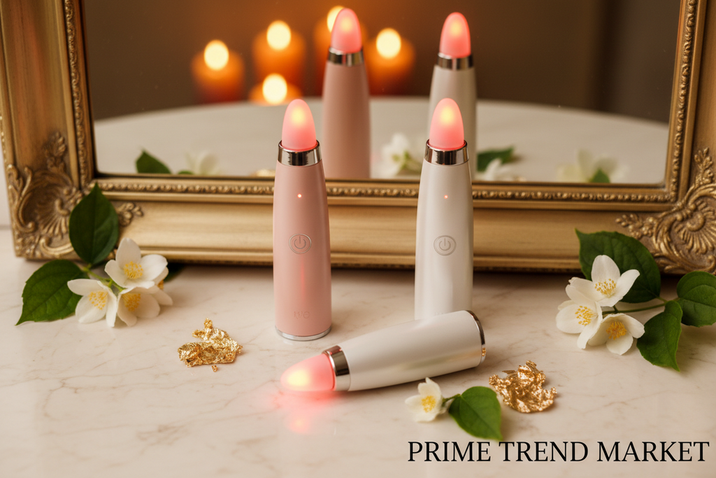 Luxury EMS Red Light Eye Beauty Massager — Dark Circles, Eye Bags, Fine Lines & Fatigue Relief Device — Eliza & Tuan