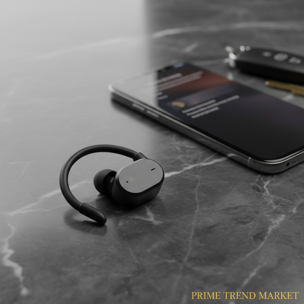 Wireless Bluetooth 5.0 Earpiece | Hook Headset | Noise Cancelling | Fits Left & Right Ear — Prime Trend Market