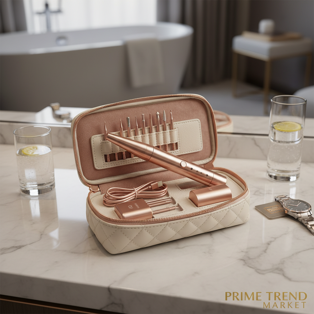 Professional Electric Nail Drill Kit – Portable Rose Gold Manicure Set — Prime Trend Market