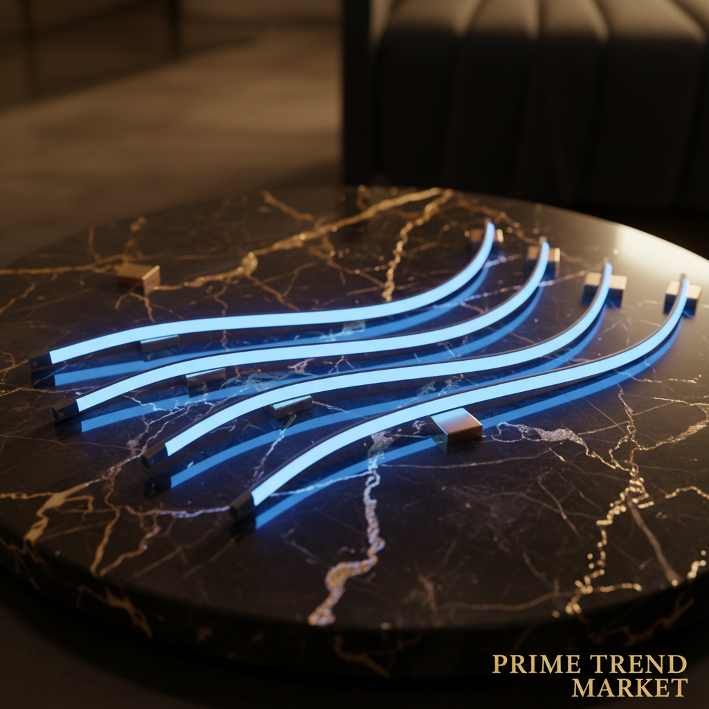 4Pcs Car Interior LED Atmosphere Light Set – Blue Ambient Glow — Prime Trend Market