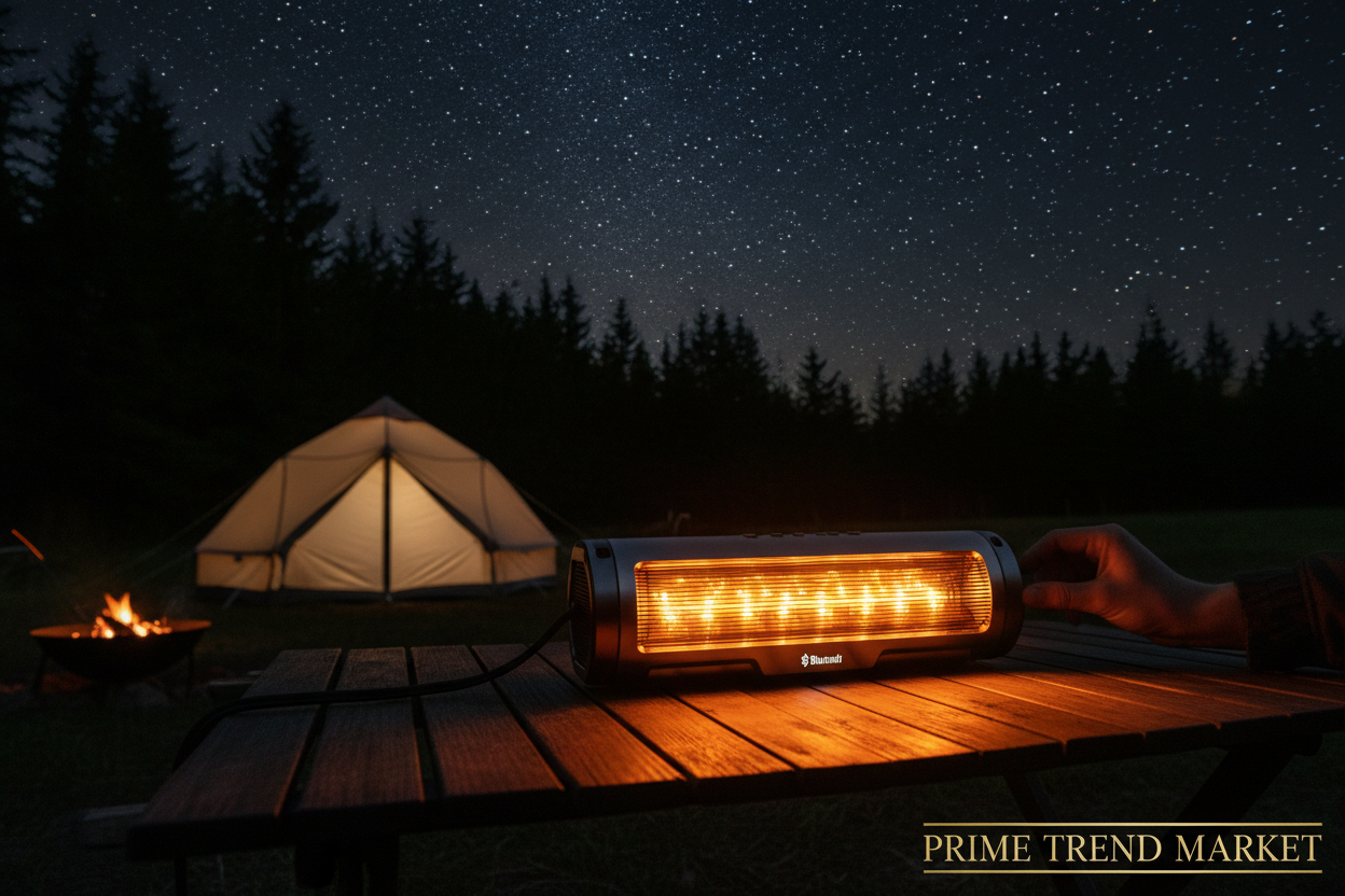 LED Flame Torch Bluetooth Speaker — Outdoor Waterproof Stereo Bass for Party & Camping — Eliza & Tuan