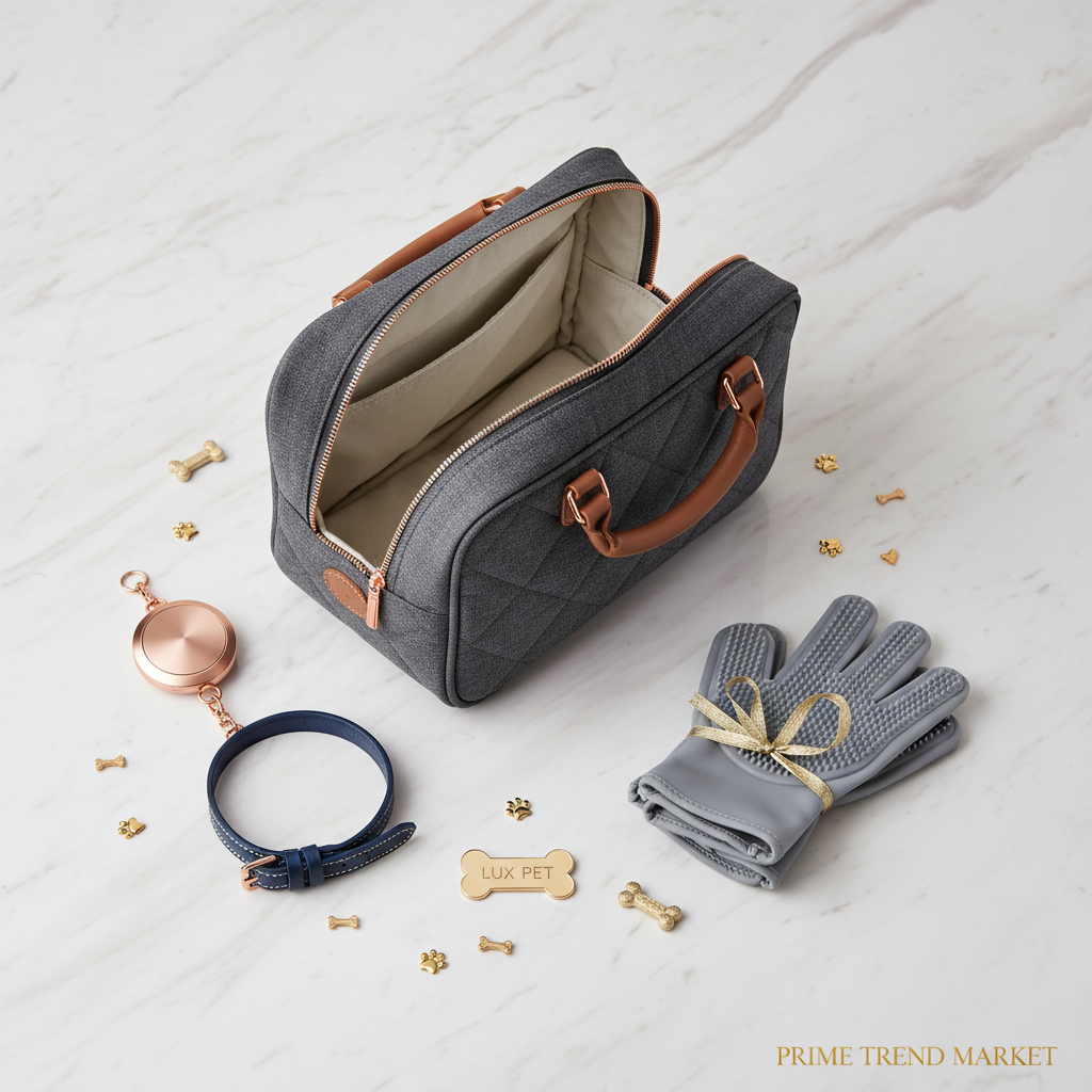 Pet Parent Essentials Bundle — Luxury Pet Carrier + GPS Tracker + Grooming Gloves — Prime Trend Market