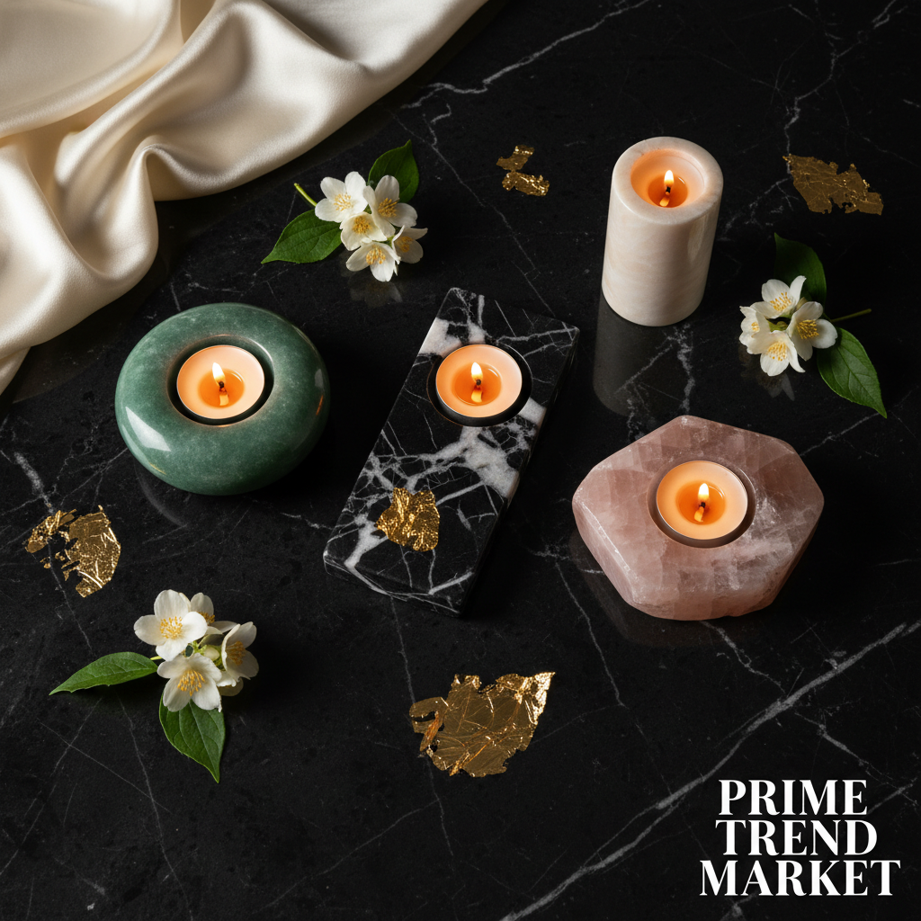 Luxury Stone Aroma Candle Holder — Minimalist Home Decor Collection — Prime Trend Market