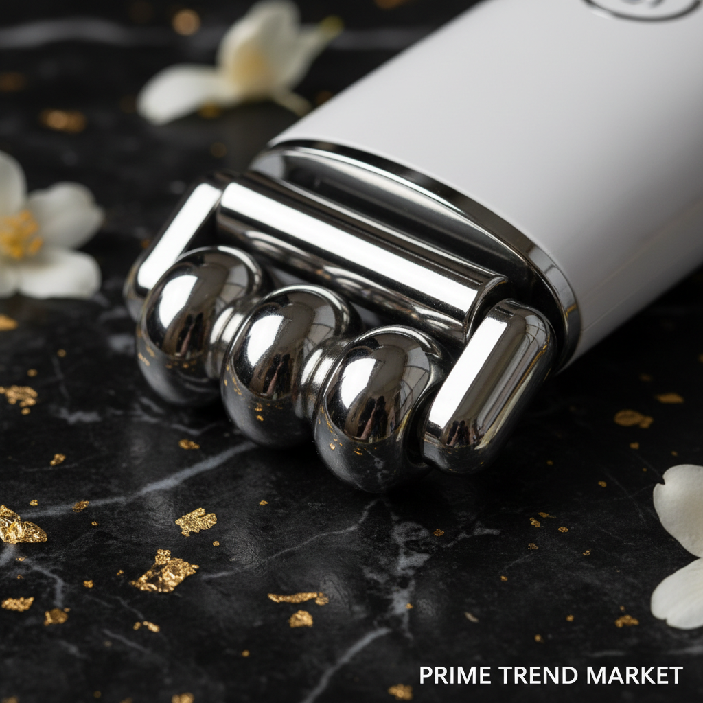 Luxury 3-Head Electric Roller EMS Facial Massager — Inductive Therapy, Skin Rejuvenation & Face Lifting Beauty Device — Eliza & Tuan