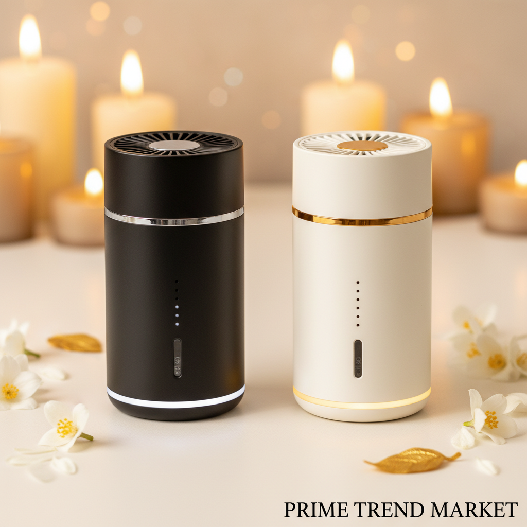 Car Air Purifier & Ozone Deodorizer — USB Rechargeable, Black & White — Prime Trend Market