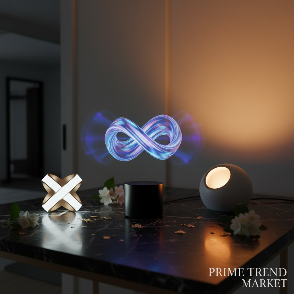 Hologram Display Bundle | 3D Hologram Fan + Optical Illusion LED Lamp + Sunset Projection Lamp — Prime Trend Market