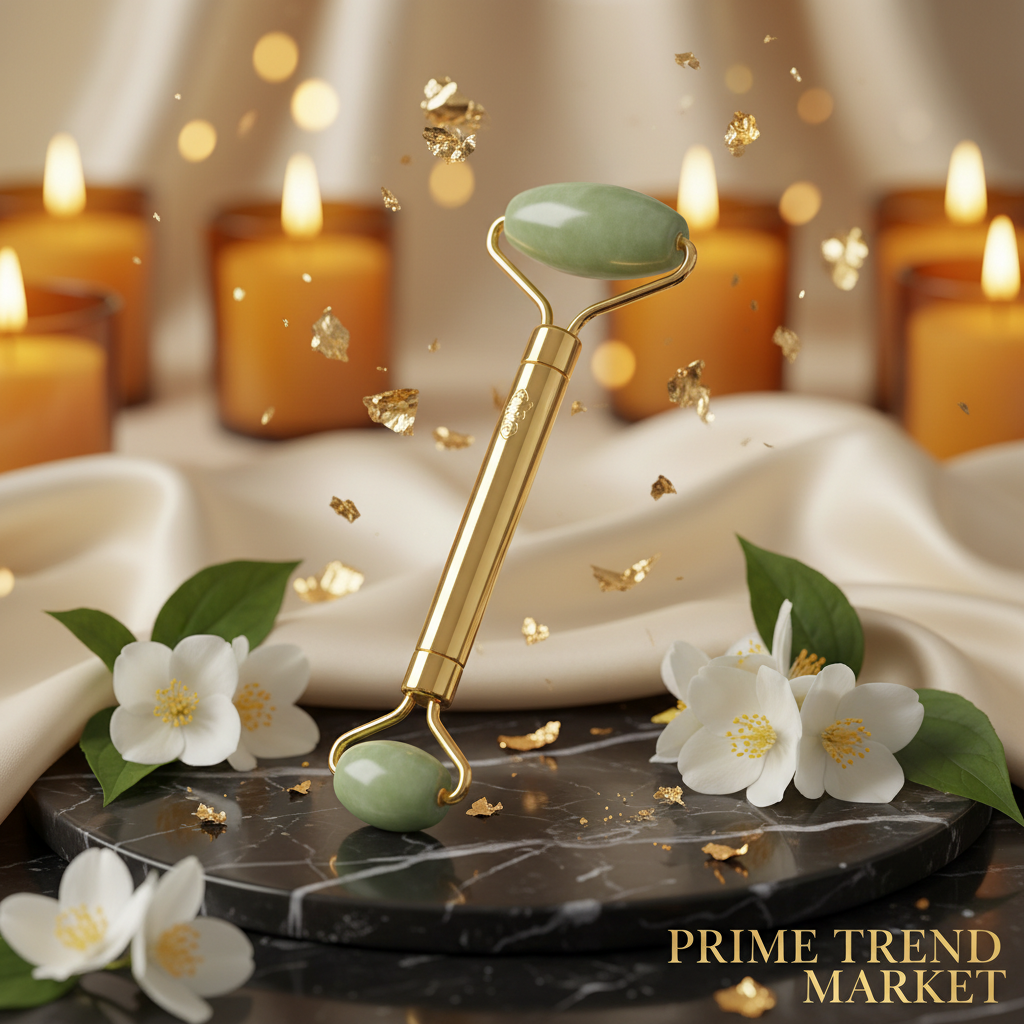 Luxury Electric Jade Face Roller — Vibrating Jade Beauty Stick for Face Lifting & Glow — Prime Trend Market