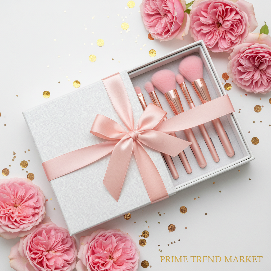 10-Piece Rose Gold Luxury Vegan Makeup Brush Set — Contour & Blush Brushes — Prime Trend Market