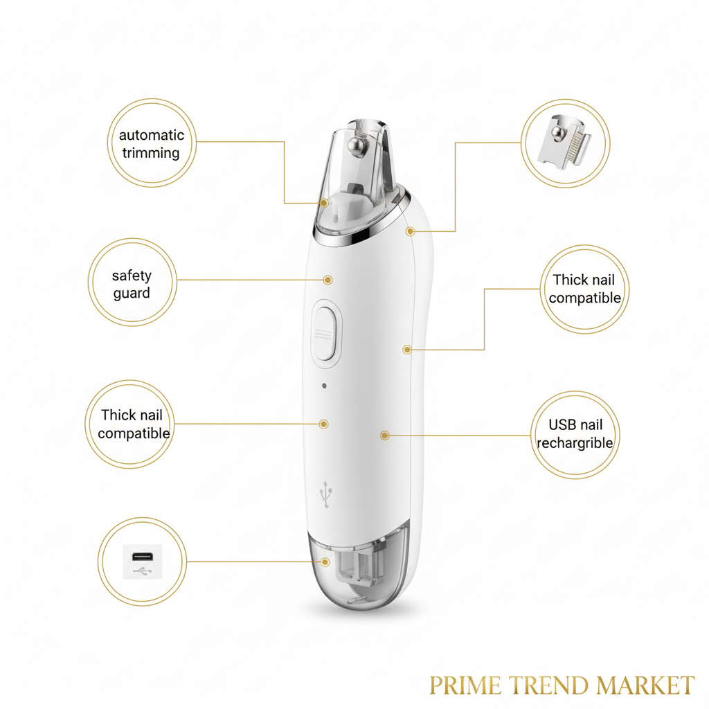 Safety Electric Nail Clipper — Automatic Thick Nail Trimmer | Professional At-Home Nail Tool — Prime Trend Market