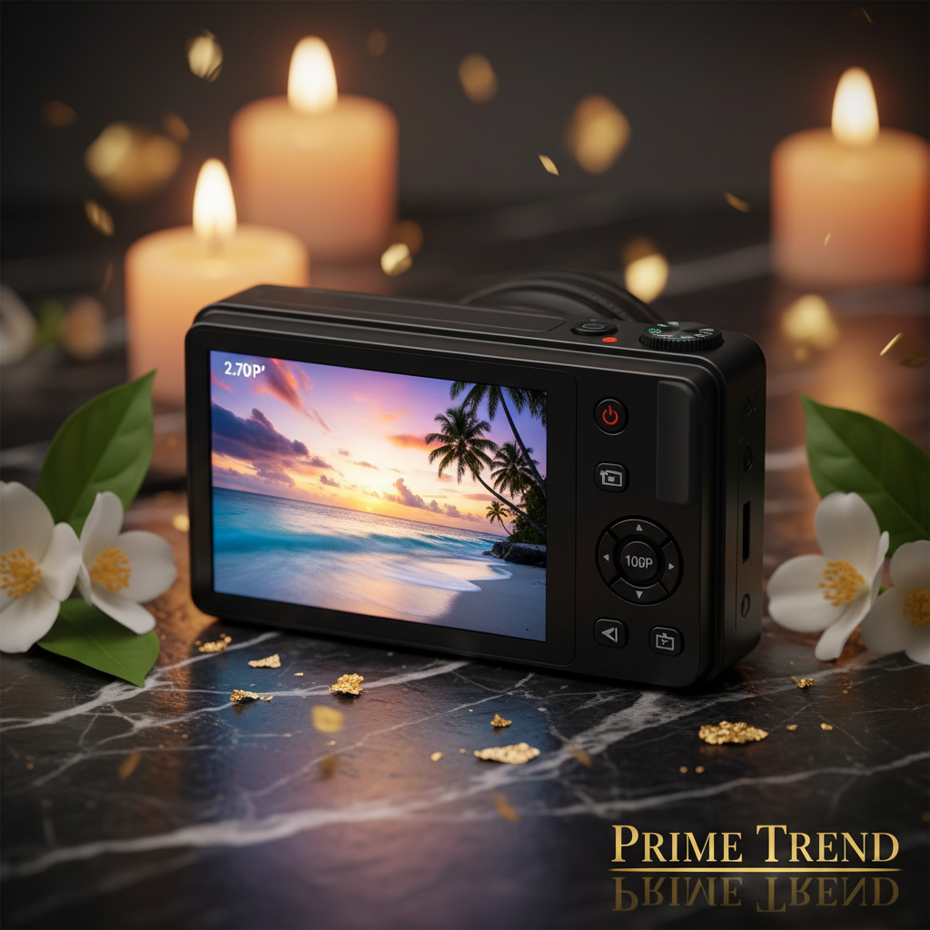 Luxury 270° Rotating Vlog Camera — 1080P HD, 16x Zoom, Built-in Fill Light & Selfie Mode — Prime Trend Market