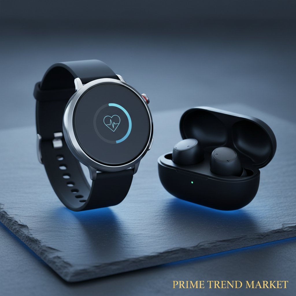 Smart Wellness Kit – KW10Pro Luxury Smartwatch + ANC Pro Wireless Earbuds | Fitness Bundle — Prime Trend Market