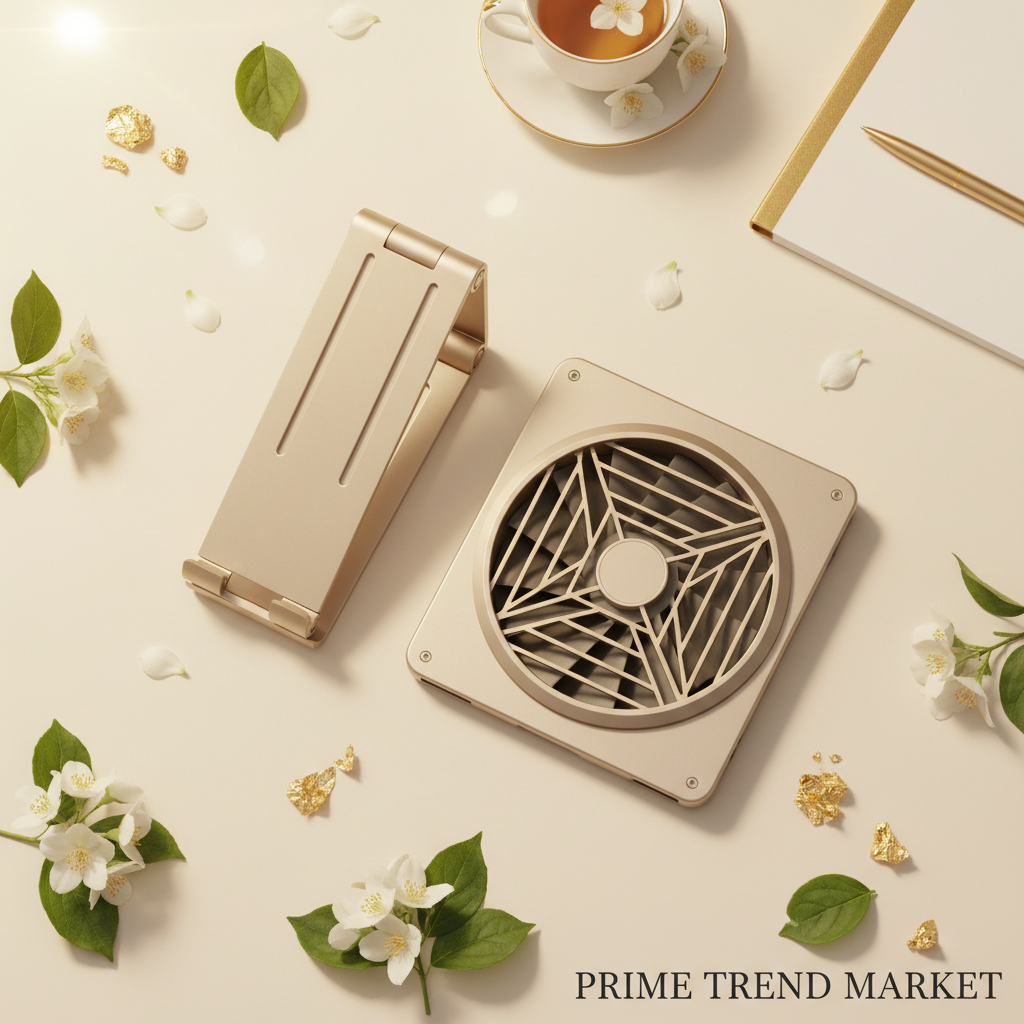 Complete Laptop Setup Bundle | Foldable Stand + Cooling Pad — Prime Trend Market